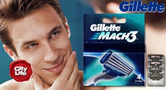Самое безопасное и гладкое бритье с GILLETTE! Комплект из четырех лезвий для бритья GILLETTE MACH 3 – 40%