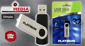 Platinum USB flash флешка (32GB или 64GB) для удобного и надежного хранения памяти – 42%
