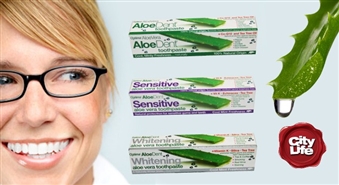 Ārstnieciskās ALOE DENT zobu pastas ar alveju no EkoMed – 56%