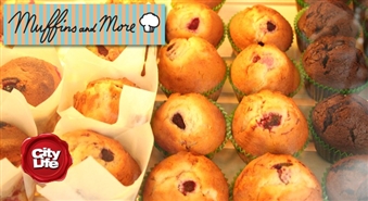 MUFFINS AND MORE предлагает - 2 средних маффина по Вашему выбору и чашку вкусного кофе  - 50%