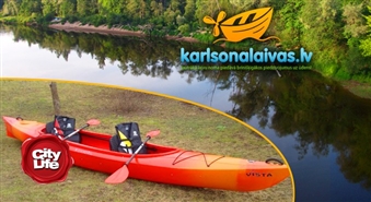 Gauja sauc! Divu divvietīgo laivu noma  (Līgatnes pārceltuve – Sigulda) no laivu nomas Karlsonalaivas.lv – 51%v