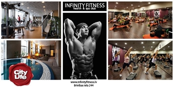 Sporta klubs INFINITY FITNESS piedāvā abonementu mēnesim: NEIEROBEŽOTS trenažieru zāles, grupu nodarbību un SPA apmeklējums par 50% lētāk!