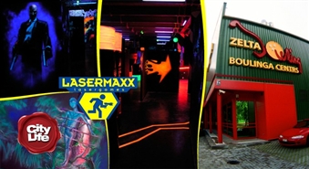 Nogaršo 100% adrenalīnu! LASERMAXX lāzera peintbols ZELTA BOULINGA CENTRĀ ar atlaidi līdz 50%!