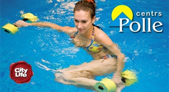 Ūdens aerobika sievietēm + zemūdens masāža + kaskāde + saunas apmeklējums centrā POLLE – 55%