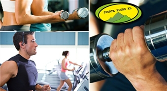 Sporto vesels! NEIEROBEŽOTS trenažieru zāles abonements mēnesim + sauna SPORTA KLUBĀ KL ar 55% atlaidi!