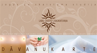 LABO SAJŪTU LABORATORIJAS dāvanu karte Ls 20 vērtībā – 50%