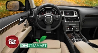 Auto salona ķīmiskā tīrīšana ar augstspiediena tvaiku automazgātavā ECO STEAM ART – 63%