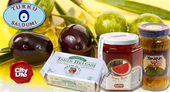 Деликатесы из Турции: маринованные оливки, паста из чёрных оливок, кунжутная халва или джемы из экзотических фруктов – 50%