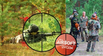 AIRSOFT IZKLAIDE piedāvā: 3 h airsoft militārās simulācijas spēle 8 cilvēku komandai ar 52% atlaidi! Nolaid tvaiku!