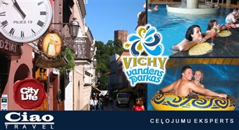 Vienas dienas brauciens uz Viļņu no CIAO TRAVEL – CEĻOJUMU EKSPERTA ar iespēju apmeklēt VICHY akvaparku – 50%