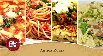 Kārdinoši itāļu ēdieni restorānā ANTICA ROMA – 50%