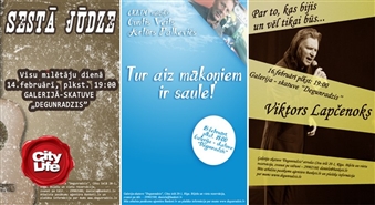 Viktora Lapčenoka, grupas Credo mūziķu vai šlāgergrupas Sestā jūdze Valentīna dienas koncerts ar 50% atlaidi! Ielūdz galerija-skatuve DEGUNRADZIS!