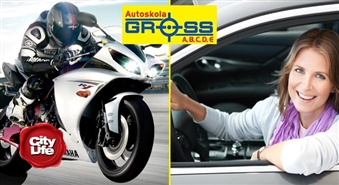 Теоретическое обучение на получение категории А или B в филиалах автошколы GROSS по всей Латвии со скидкой до 87%