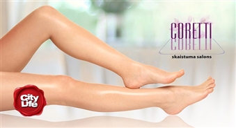 Dziļā bikini vai padušu + kāju (visā garumā) vaksācija salonā CORETTI - 50%