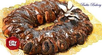 BALTIC BAKERY: крендель с маком и шоколадной глазурью (1.5 кг) – 50%