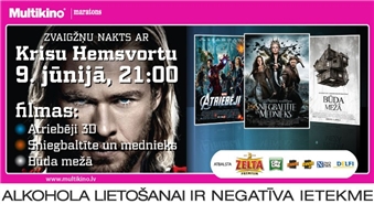 MULTIKINO киномарафон Звёздная ночь с Крисом Хемсвортом: МСТИТЕЛИ, ХИЖИНА В ЛЕСУ и БЕЛОСНЕЖКА И ОХОТНИК (премьера) – 67%