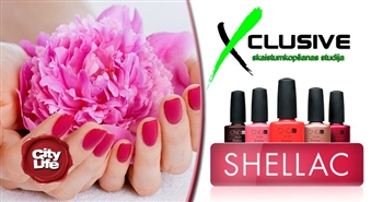 Perfekti, mirdzoši nagi ilgāku laiku! Manikīrs ar ilgnoturīgo SHELLAC salonā X-clusive – 53%