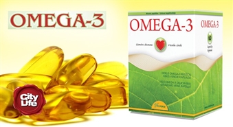 Uztura bagātinātājs OMEGA-3 (60 kapsulas) sirds asinsvadu veselībai – 60%