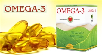 Uztura bagātinātājs OMEGA-3 (60 kapsulas) sirds asinsvadu, ādas, locītavu kaulu veselībai, labai redzei un smadzeņu darbībai ar 60% atlaidi!