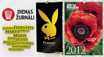 PLAYBOY vai DĀRZA PASAULE kalendārs 2012. gadam ar atlaidi līdz 50%!