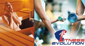 Fitness Evolution piedāvā: mēneša abonements trenažieru zālei + saunai darba dienās 7:00–17:00 un 21:00–23.00, brīvdienās 10.00-18.00 tikai par Ls 14.99!