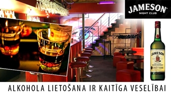 Jameson un Coca Cola vai sula JAMESON nakts klubā tikai par Ls 1.35! Izbaudi leģendas garšu!