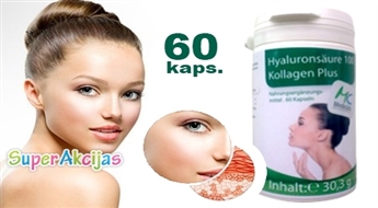 Hialuronskābes un kolagēna kapsulas - ādas atjaunošanai bez injekcijām!