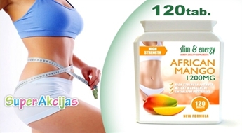 Populārākais līdzeklis svara zaudēšanā – Āfrikas mango ekstrakts Slim&Energy - 1200 mg - 120 tabletes!