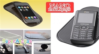 Super ANTI-SLIP pad tepiķītis lieliski turēs jūsu mobilo telefonu, brilles, MP3 vai GPS!