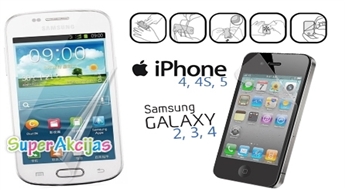 Защитные наклейки для iPhone i Samsung Galaxy за Ls 0.99! Защита экрана от царапин и разводов!