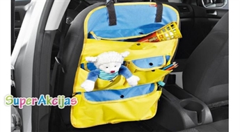 Auto sēdeklim piestiprināma kabata ar nodalījumiem!