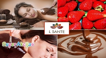 SPA rituāls "Zemene šokolādē": ķermeņa + galvas masāža + gaismas terapija!