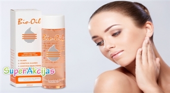 Dabīga brīnumeļļa „Bio Oil” (200 ml), kas efektīvi atjauno ādu, balina plankumus, kā arī izlīdzina rētas un strijas