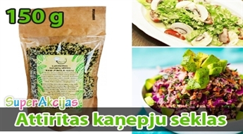 Attīrītas kaņēpju sēklas 150 gr, noderīgi vitamīni Jūsu ēdienam!