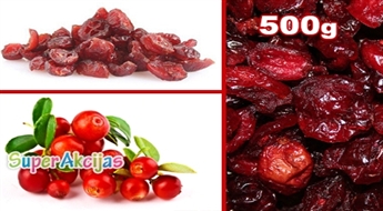 Dzērvenes - žāvētas cukura sīrupā! 500g veselīga labuma!