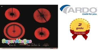 Augstas kvalitātes un eleganta dizaina elektriskā plīts virsma ARDO ar skārienjūtīgo vadības sistēmu noi Itālijas!