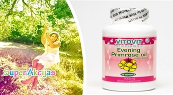 Vitovit vakara prīmulas (naktssveces) eļļa 1000 mg, 75 kapsulas!