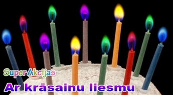 Brīnišķīgs piedāvājums! Dzimšanas dienas sveces (12 gab.) ar daudzkrāsainu liesmu!