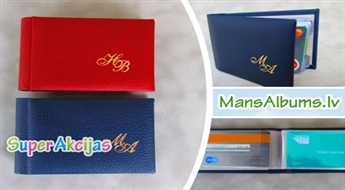 Aktuāla dāvana! Eleganti personalizētie plastikāta karšu maki ar Jūsu iniciāļu monogrammu!