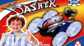 Машинка на радиоуправлении DASHER! Светится в темноте, выполныет трюки! Мечта каждого ребенка!