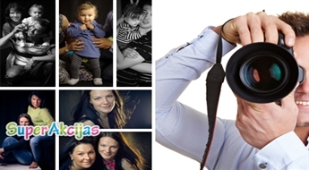 Individuālā, pāru, draugu, ģimenes fotosesija studijā SANFOTO (1h) pie fotogrāfes Sandras Ģēģeres