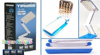 LED galda lampa - transformērs TIROSS. Funkcionāla un kompakta! Apgaismojuma laiks 20 stundas