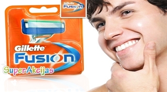 Безопасное и комфортное бритье! Комплект бритвенных картриджей Gillette Fusion (4 шт.)!