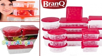 Ieviesiet kārtību savā ledusskapī! 17 plastmasas trauku komplekts dažādu produktu uzglabāšanai!