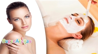11etapu atjaunojošā procedūra sejai - Darsonval, jonoforēze, ultraskaņa, AHA pīlings, maskas, masāža - 50%
