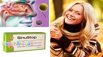 Jūsu veselībai un imunitātes stiprināšanai aukstajā rudens laikā! SinuStop 400mg N20 mīkstās kapsulas!
