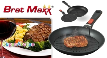 Двойная сковорода BRAT MAXX для здорового приготовления пищи без масла и жира!