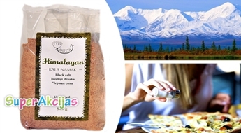 Dabīgs, smalkā maluma vulkāniskais melnais sāls (Kala Namak)!