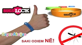 Vasara un Jāņi bez odiem! Ērts un efektīvs līdzeklis pret odiem - BUGSLOCK rokassprādze!