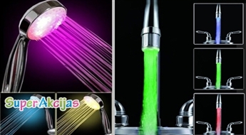 Многофункциональные LED-насадки с подсветкой для крана или душа!